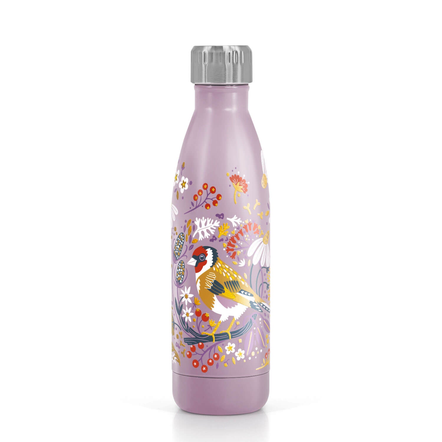 Tipperary Crystal Birdy Metal Goldfinch Water Bottle 1 Shaws Department Stores