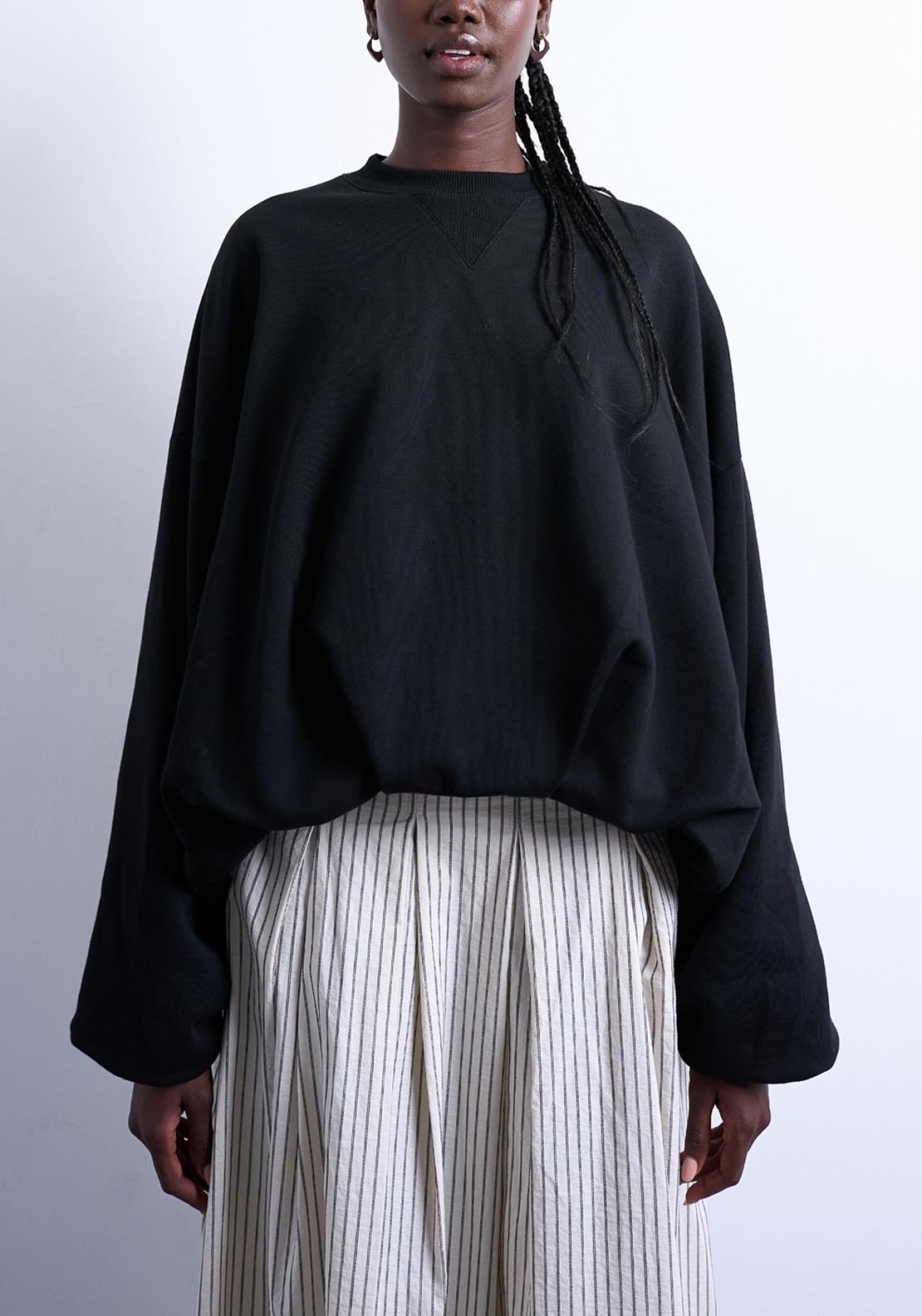 Topshop Cami Balloon Sweatshirt - Black 1 Shaws Department Stores