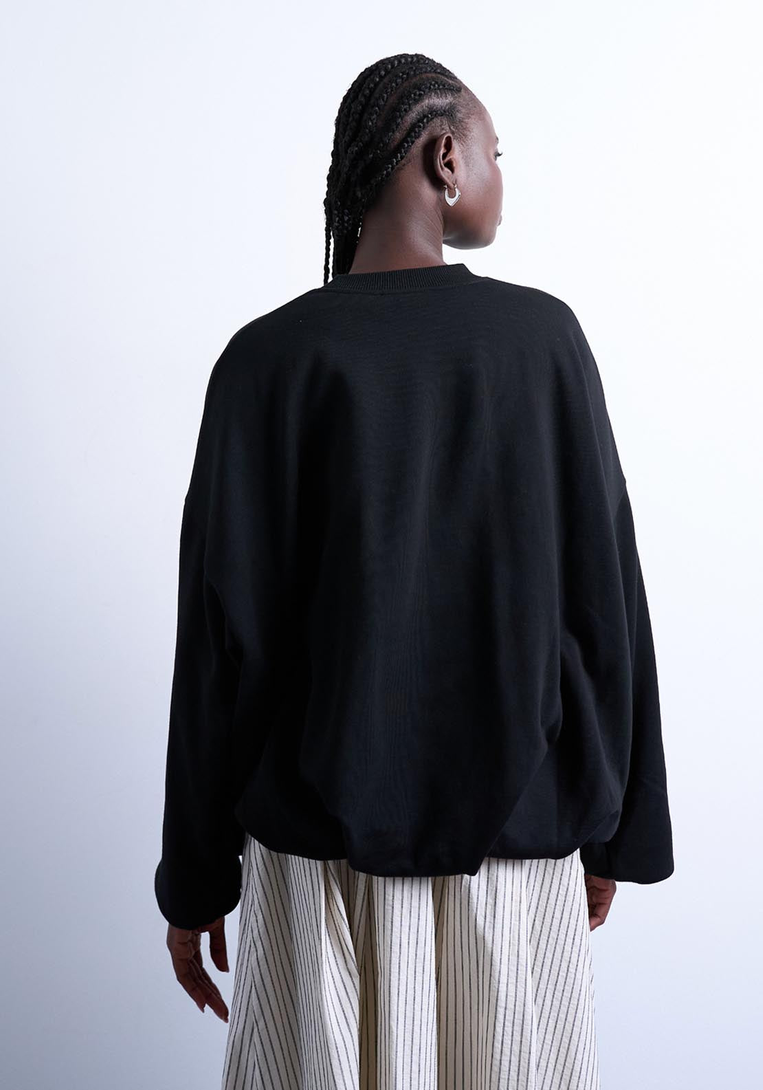 Topshop Cami Balloon Sweatshirt - Black 2 Shaws Department Stores