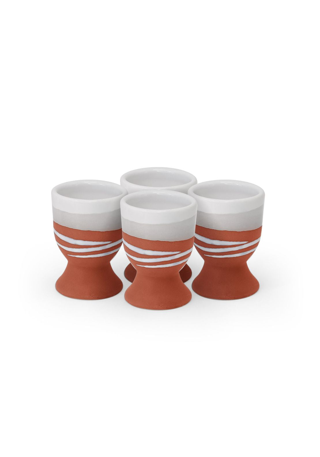 Paul Maloney Pottery Terracotta Set Of 4 Egg Cups 1 Shaws Department Stores