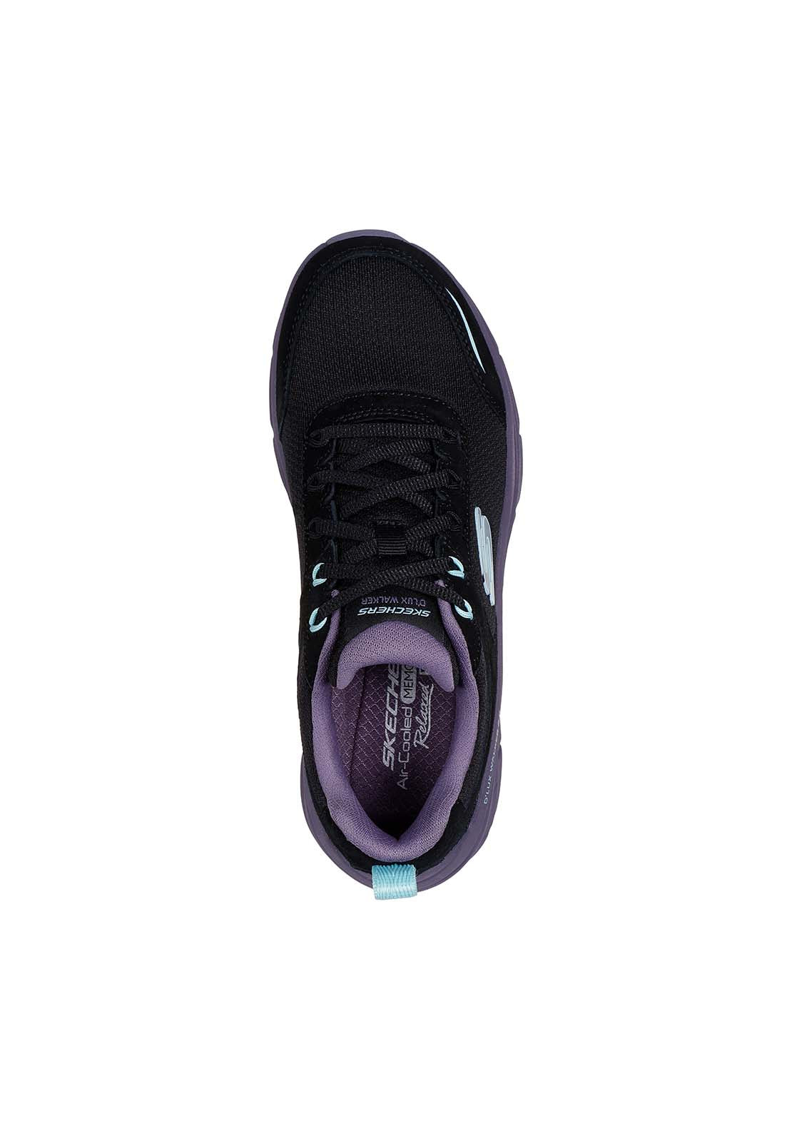 Skechers D Lux Walker 2.0 - Black/mint 3 Shaws Department Stores