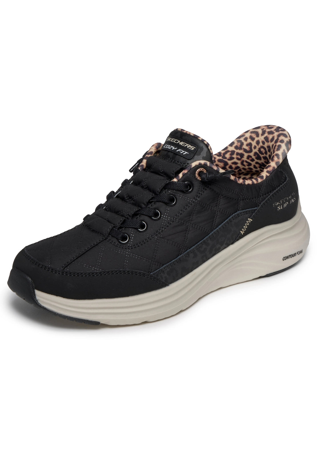 Slip-Ins Contour Foam Leopard - Black