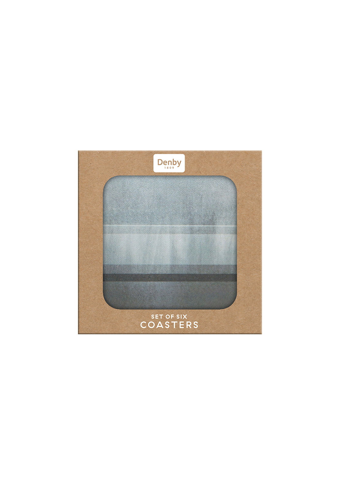 Denby Grey 6 Piece Coasters - Grey 1 Shaws Department Stores