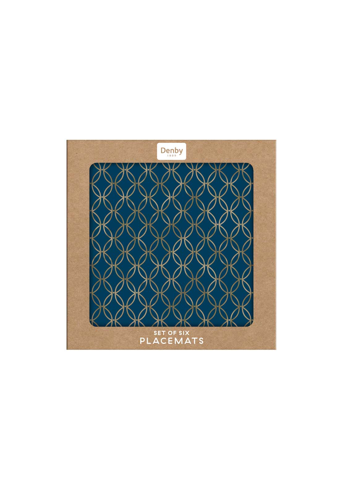 Modern Deco Placemats Set Of 6 - Blue