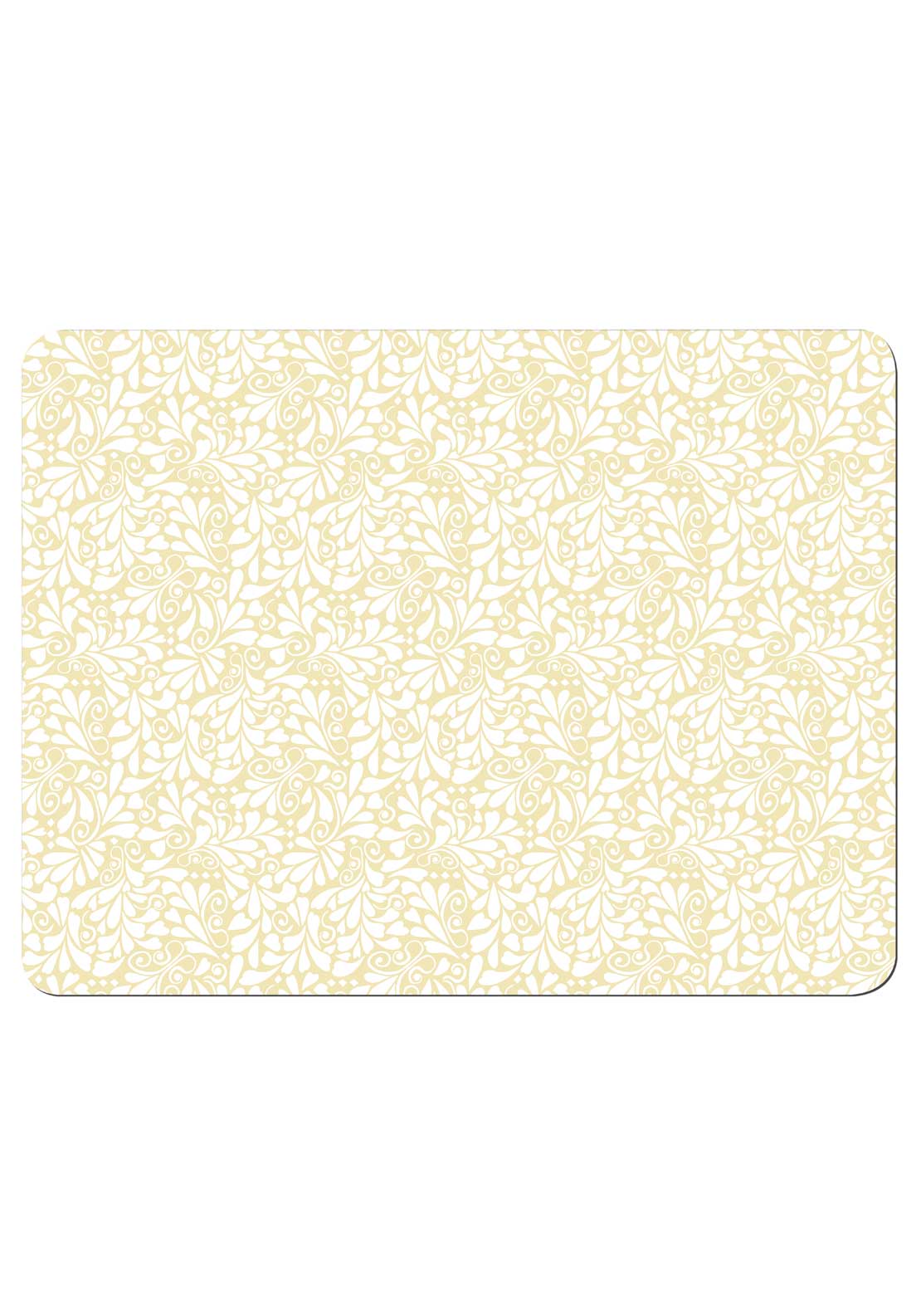 Gold Placemats Set Of 6 - Floral