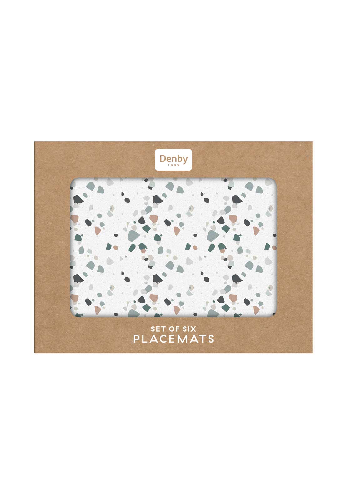 Elements Terrazzo Effect Neutrals Placemats Set Of 6 - Multi