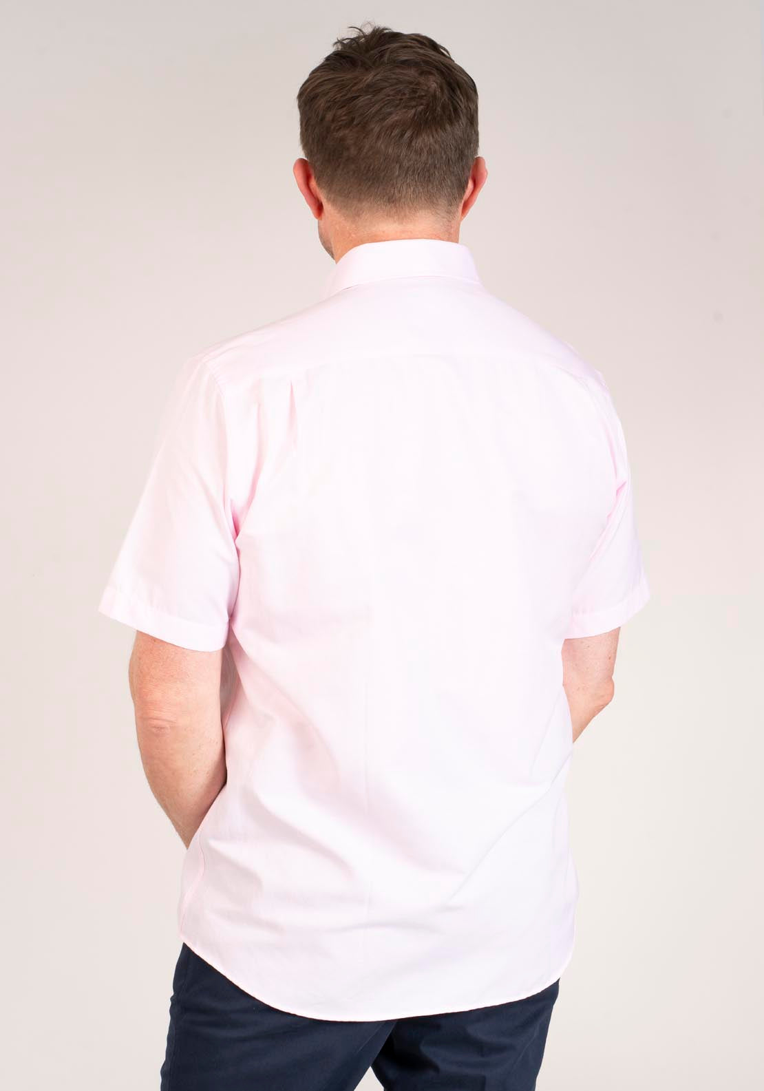 Drifter Short Sleeve Plain Shirt - Pale Pink 60 2 Shaws Department Stores