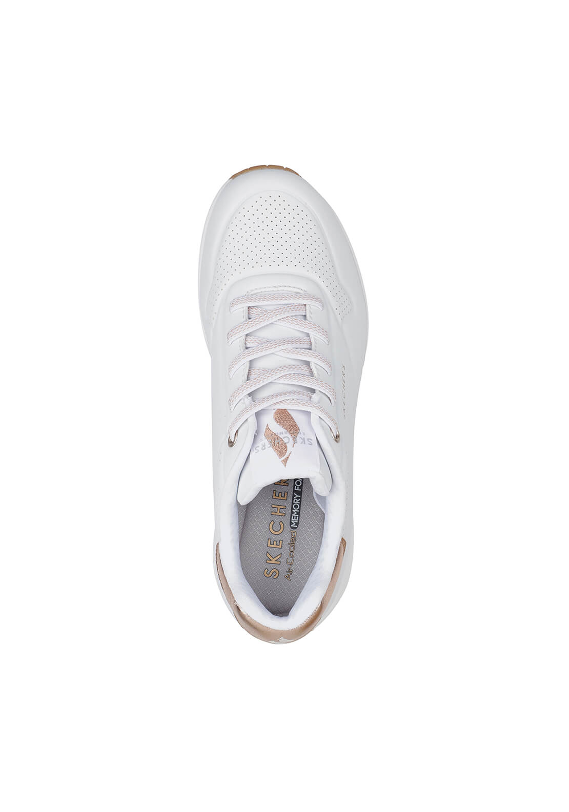 Skechers Street Uno Shimmer Away - White 4 Shaws Department Stores