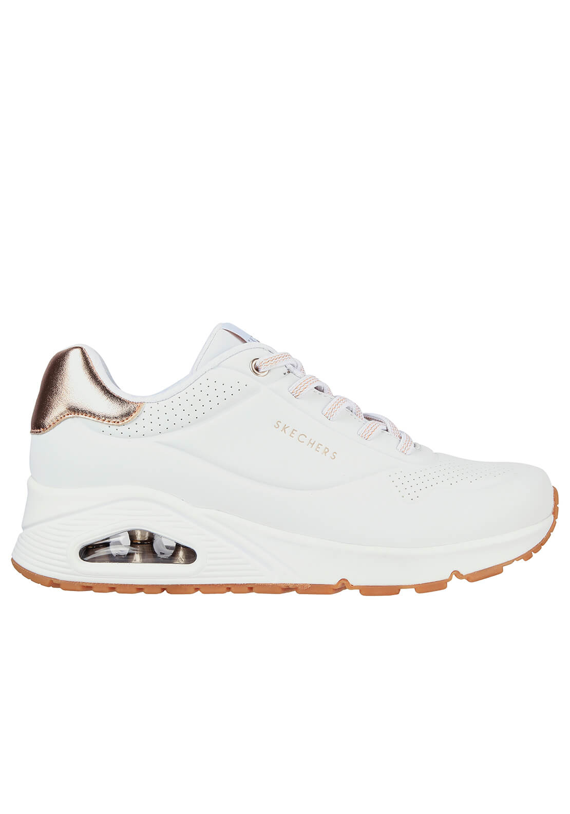 Skechers Street Uno Shimmer Away - White 2 Shaws Department Stores