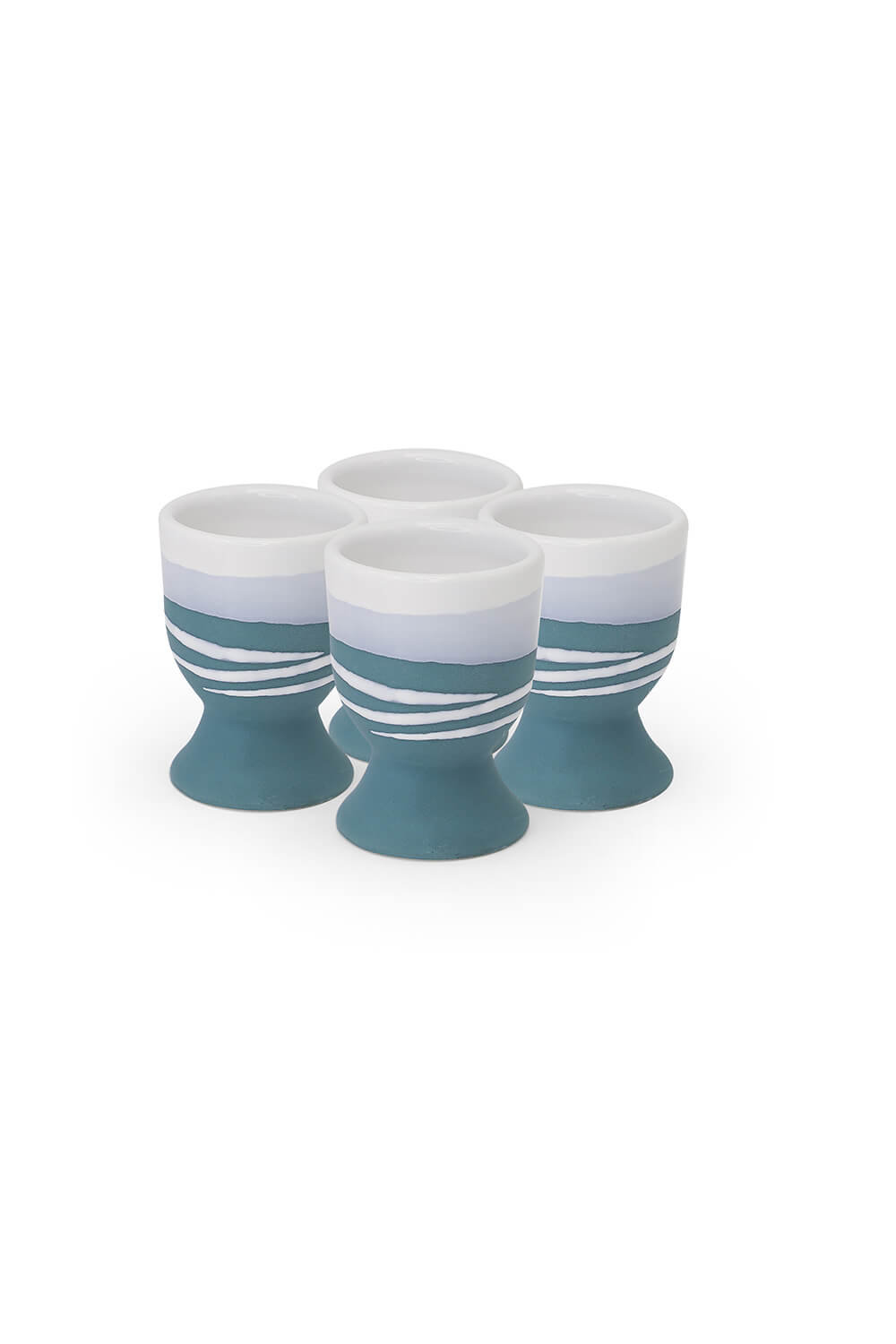 Paul Maloney Pottery Set Of Four Egg Cups - Blue 1 Shaws Department Stores