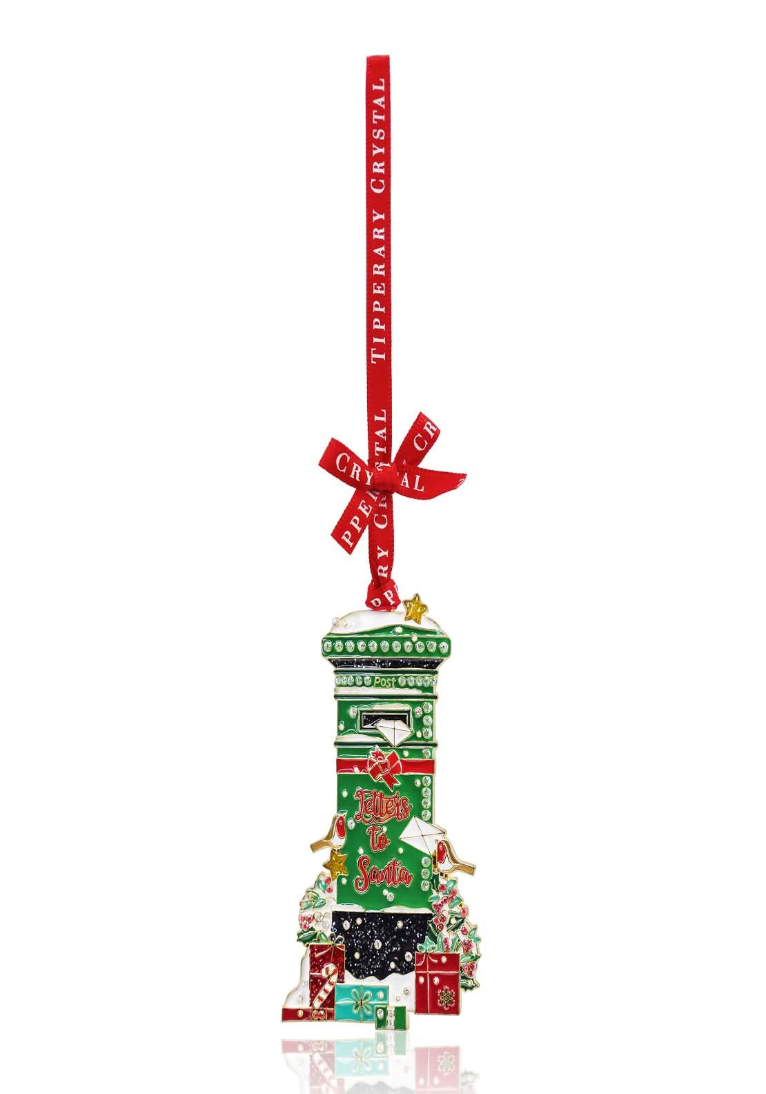 Tipperary Crystal Sparkle Post Box Decoration 1 Shaws Department Stores
