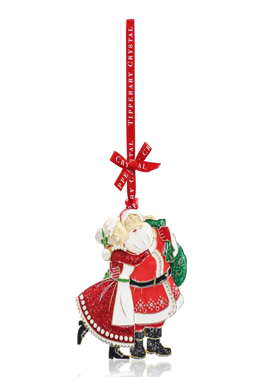 Tipperary Crystal Sparkle Mr &amp; Mrs Claus Decoration 1 Shaws Department Stores