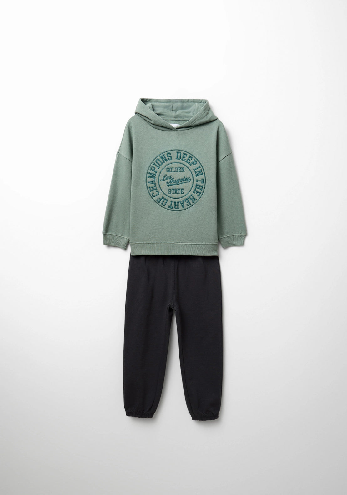 2-Piece Hooded Sweatshirt &amp; Joggers Set - Green
