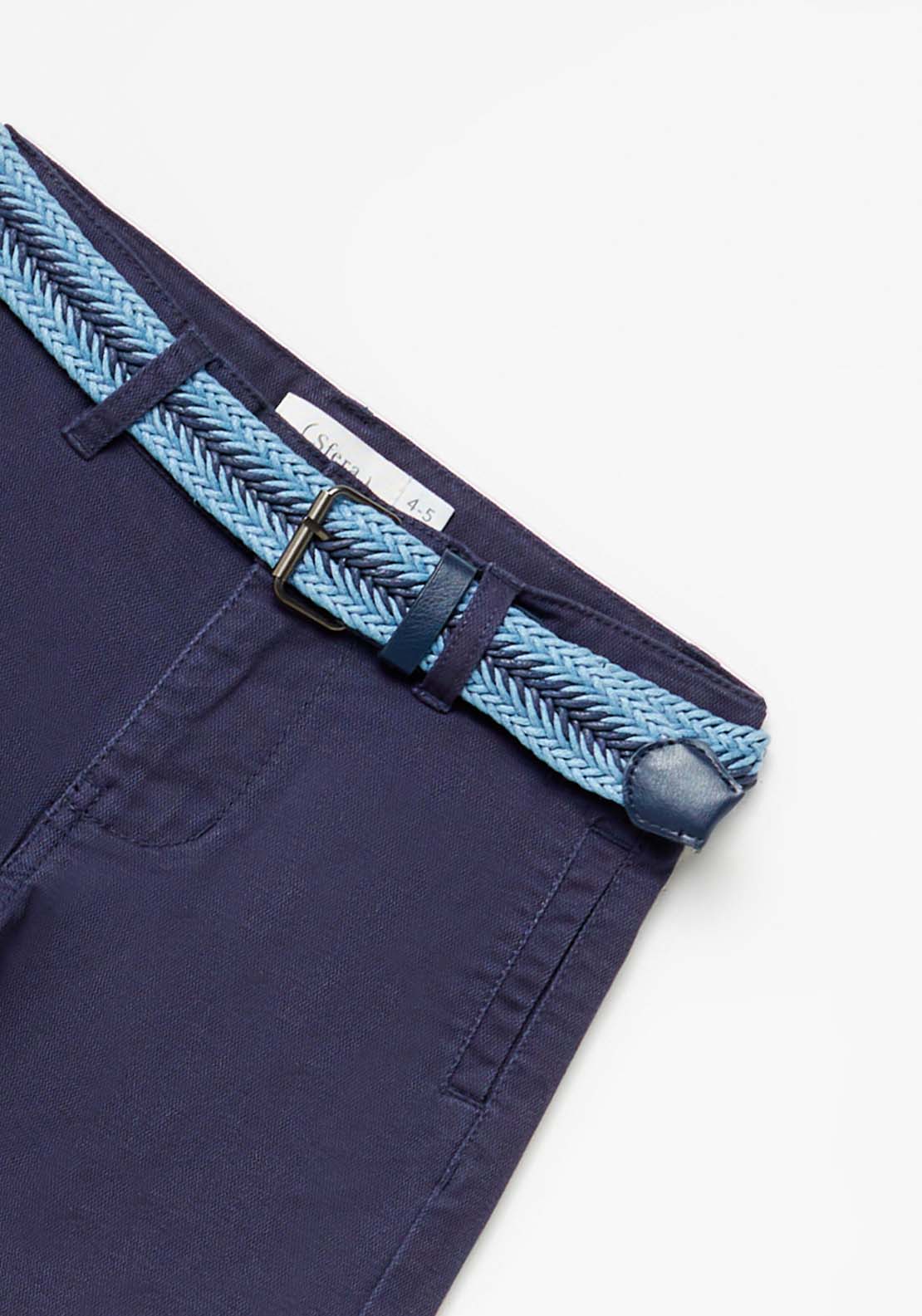 Sfera Formal Shorts With Belt - Navy / Blue 3 Shaws Department Stores
