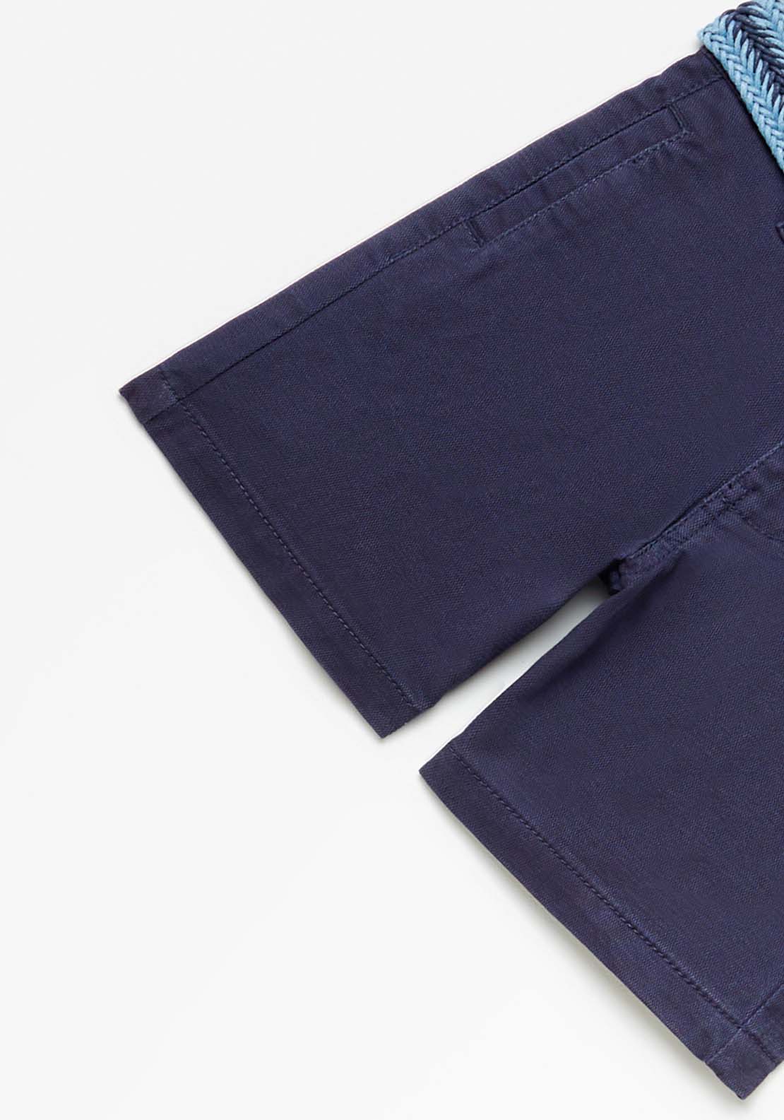Sfera Formal Shorts With Belt - Navy / Blue 5 Shaws Department Stores