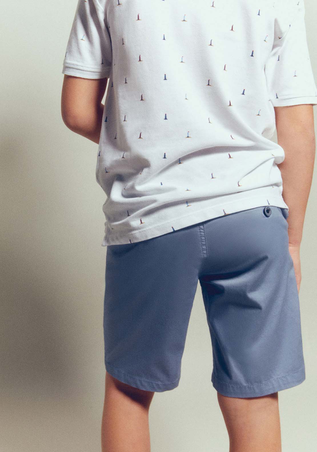 Sfera Formal Shorts With Belt - Blue 2 Shaws Department Stores
