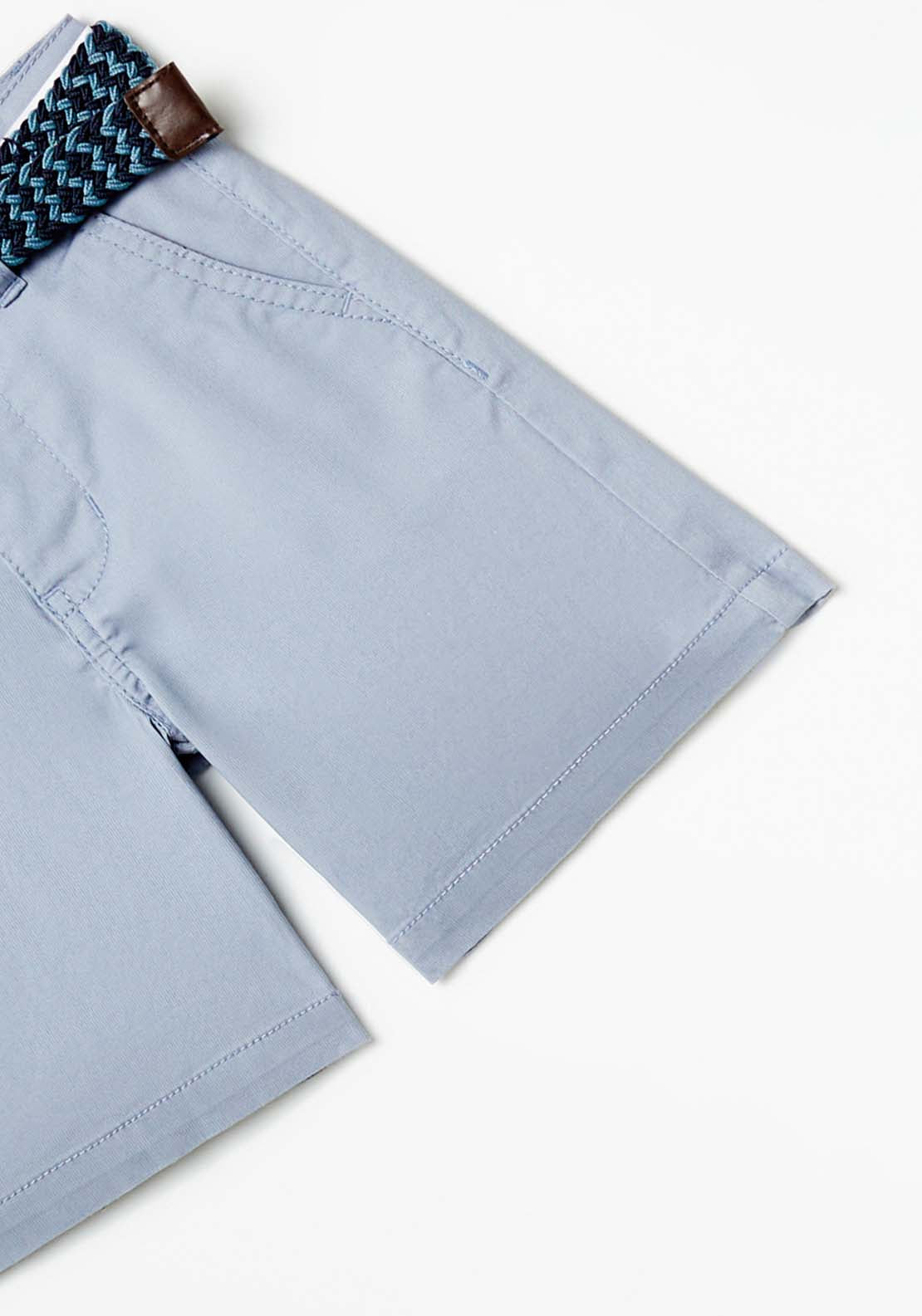 Sfera Formal Shorts With Belt - Blue 6 Shaws Department Stores