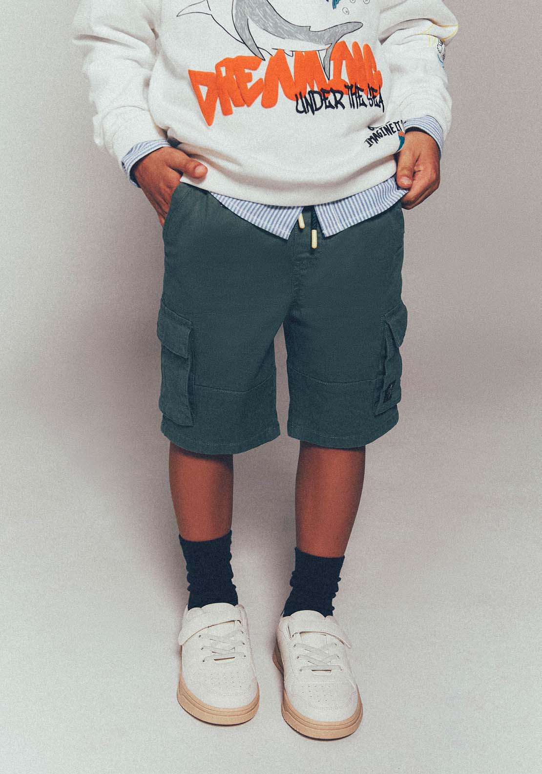 Sfera Basic Cargo Shorts - Green 2 Shaws Department Stores