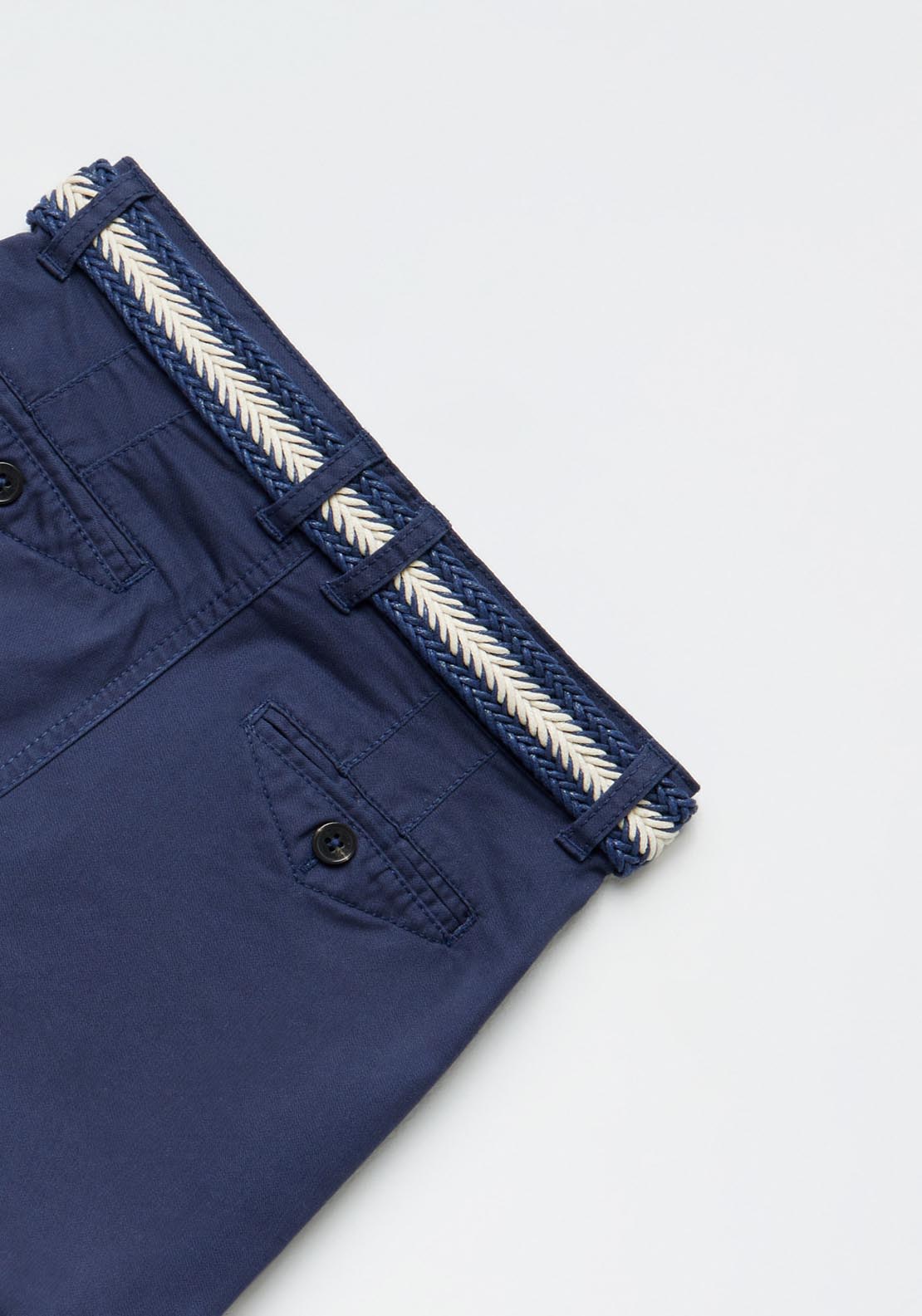 Sfera Belted Bermuda Shorts - Navy / Blue 2 Shaws Department Stores