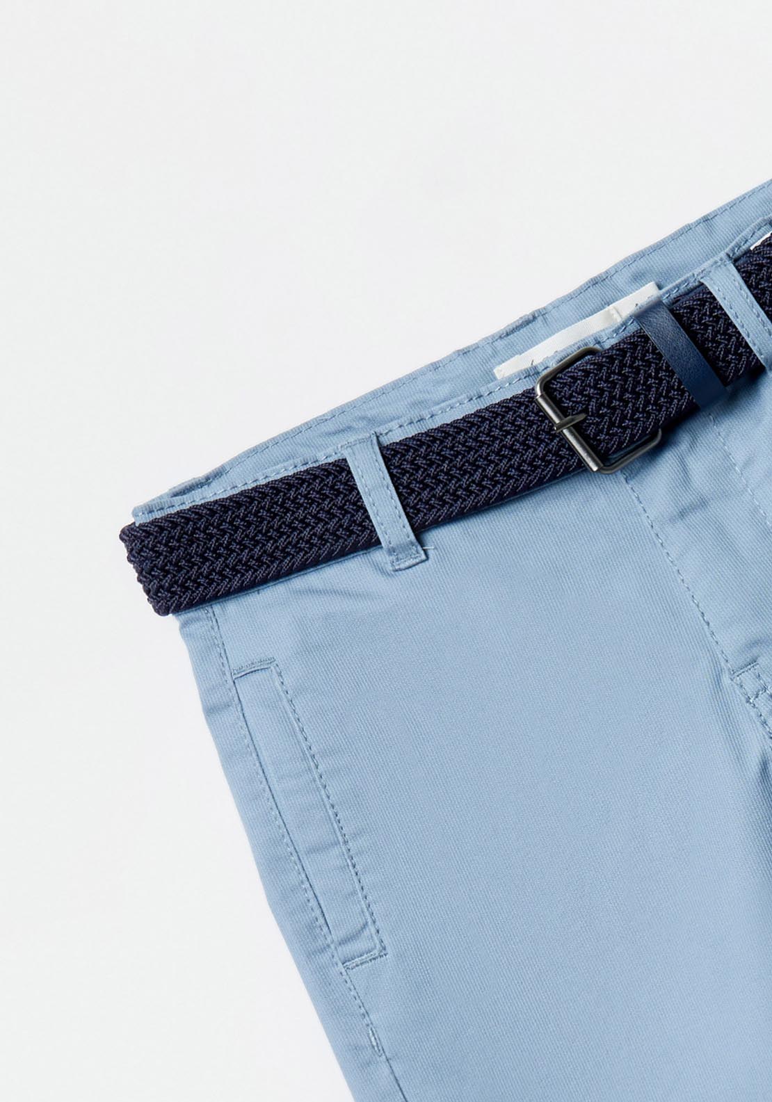 Sfera Belted Bermuda Shorts - Blue 3 Shaws Department Stores