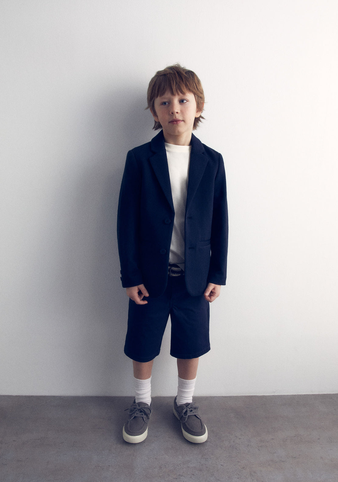 Sfera Woven Belt Bermuda Shorts - Blue 7 Shaws Department Stores