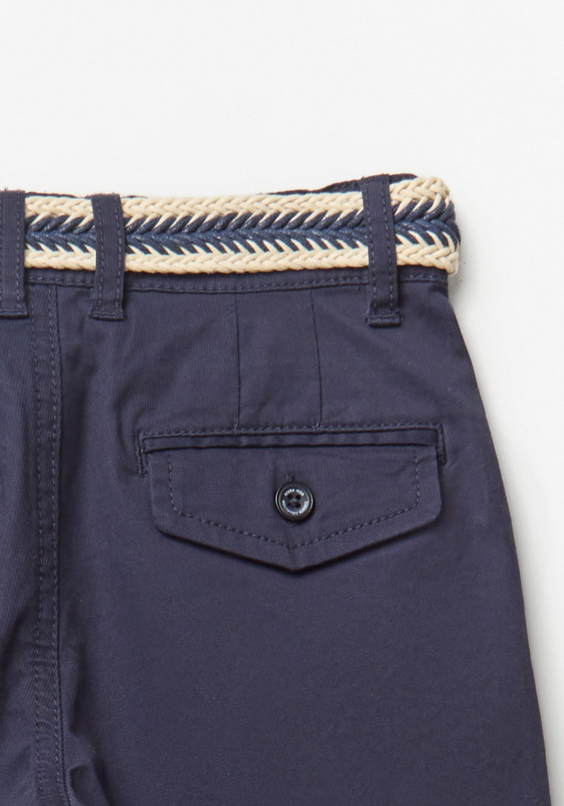 Sfera Woven Belt Bermuda Shorts - Blue 4 Shaws Department Stores