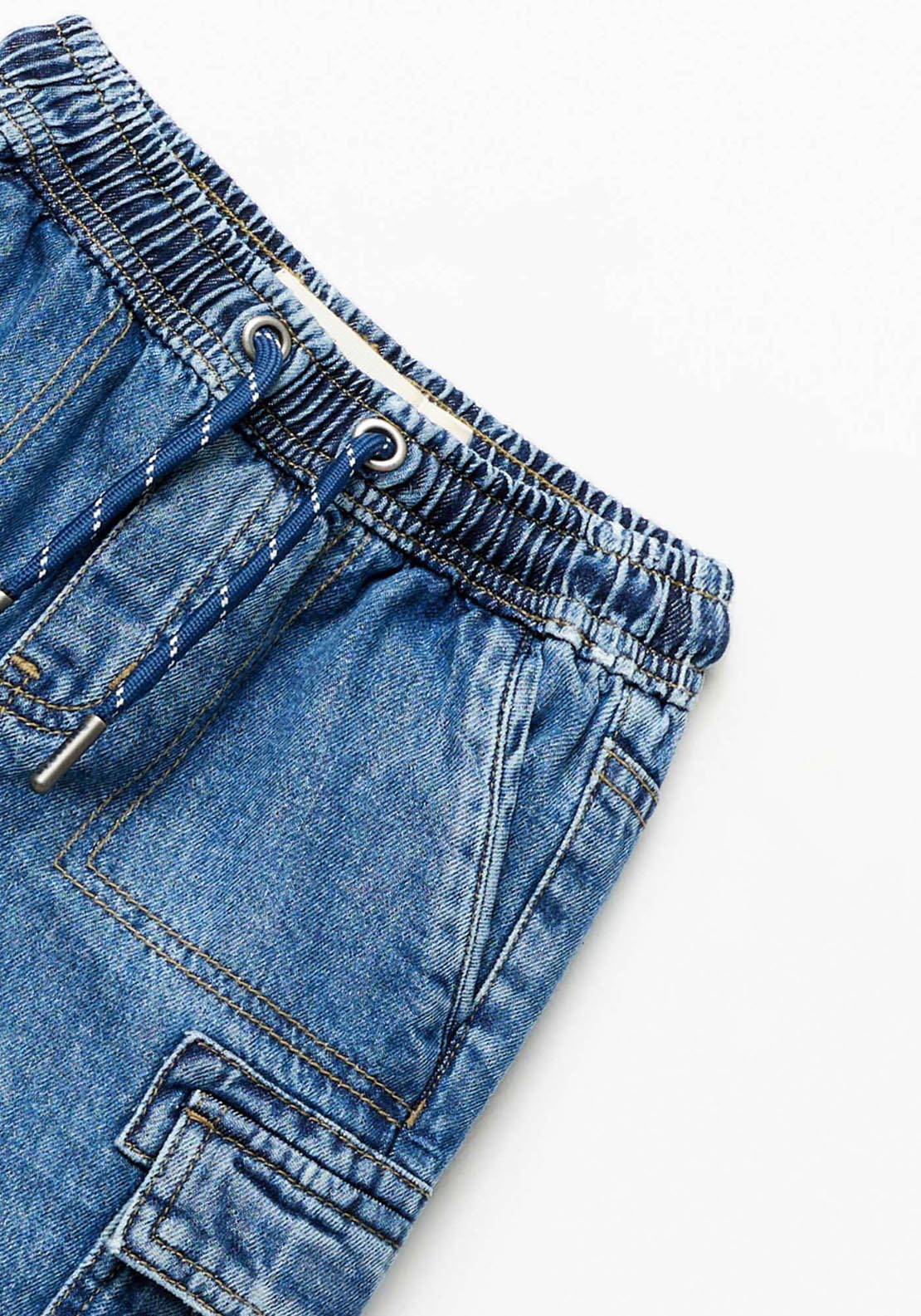 Sfera Cargo-Style Denim Bermuda Shorts - Medium Denim 3 Shaws Department Stores