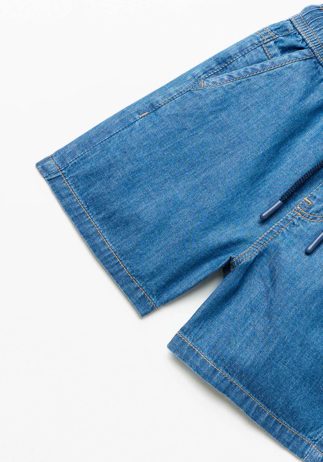 Sfera Loose-Fit Denim Bermuda Shorts - Medium Denim 3 Shaws Department Stores