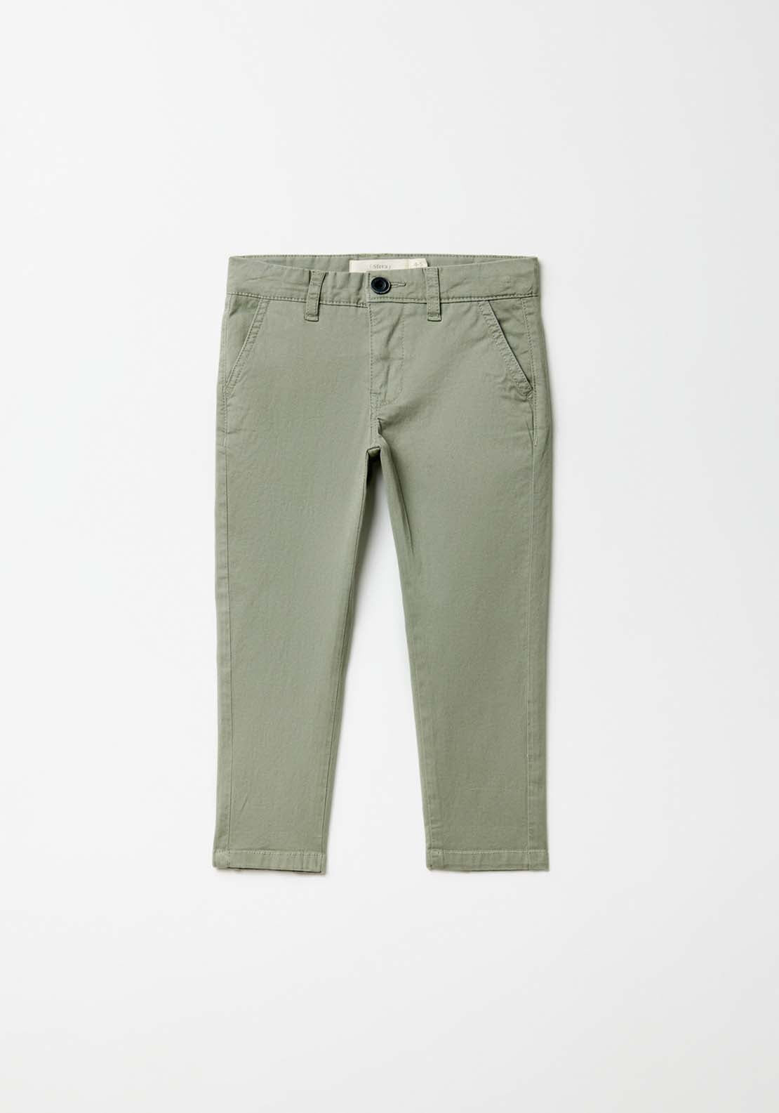 Sfera Chino trousers - Green 1 Shaws Department Stores