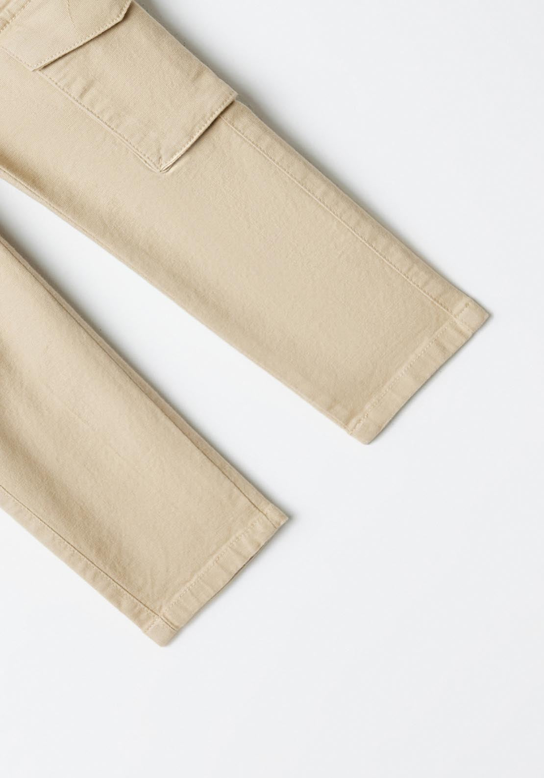 Sfera Straight-Leg Cargo Trousers - Beige 3 Shaws Department Stores