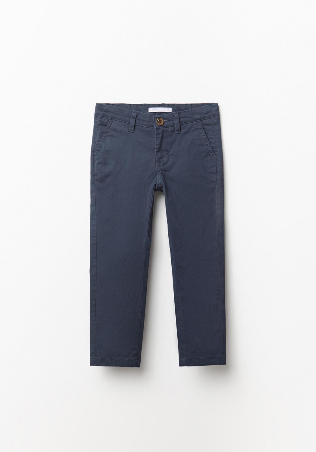 Sfera Chino Trousers With Pockets - Blue 1 Shaws Department Stores