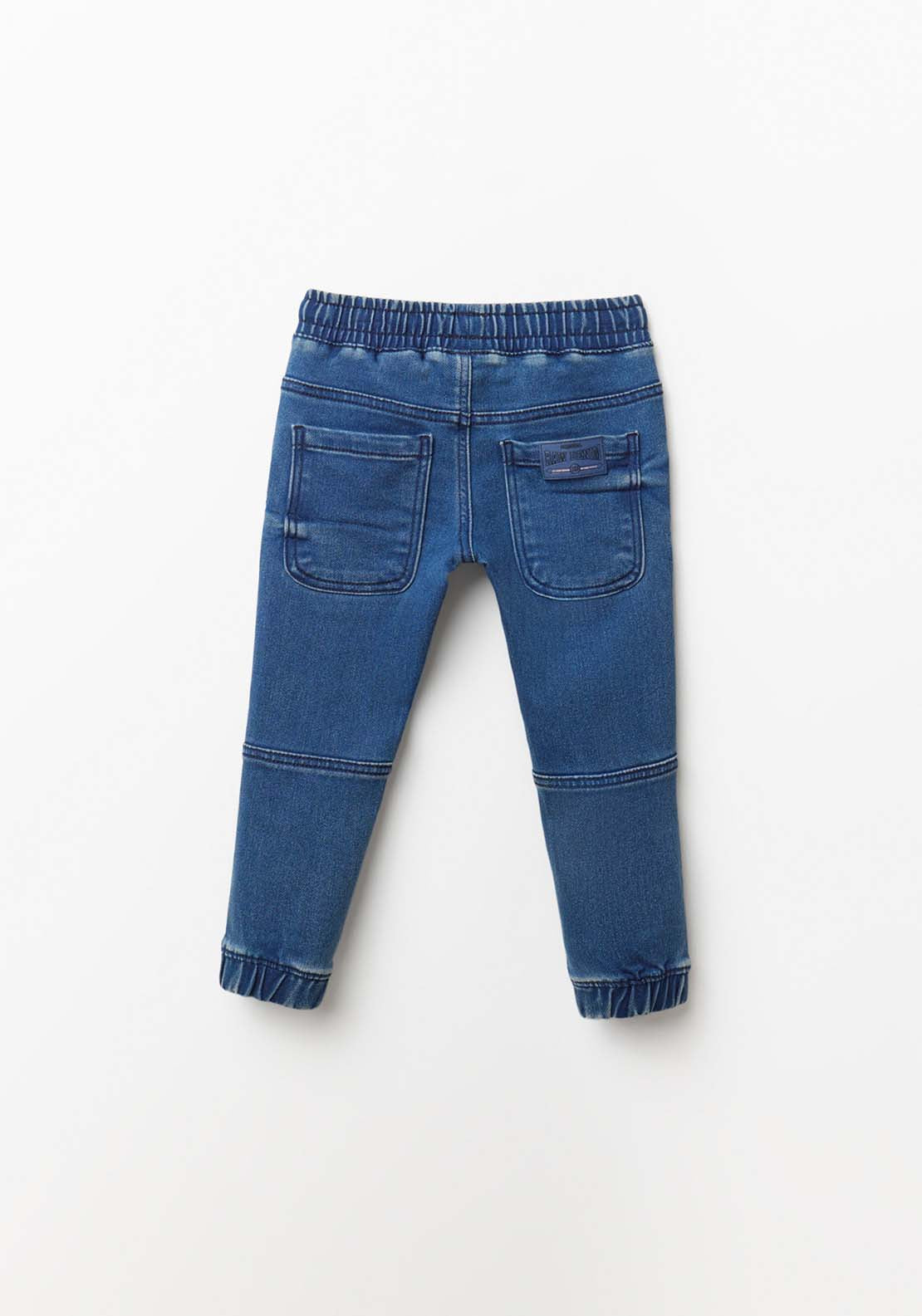 Elastic Cuff Jogger Jeans - Blue