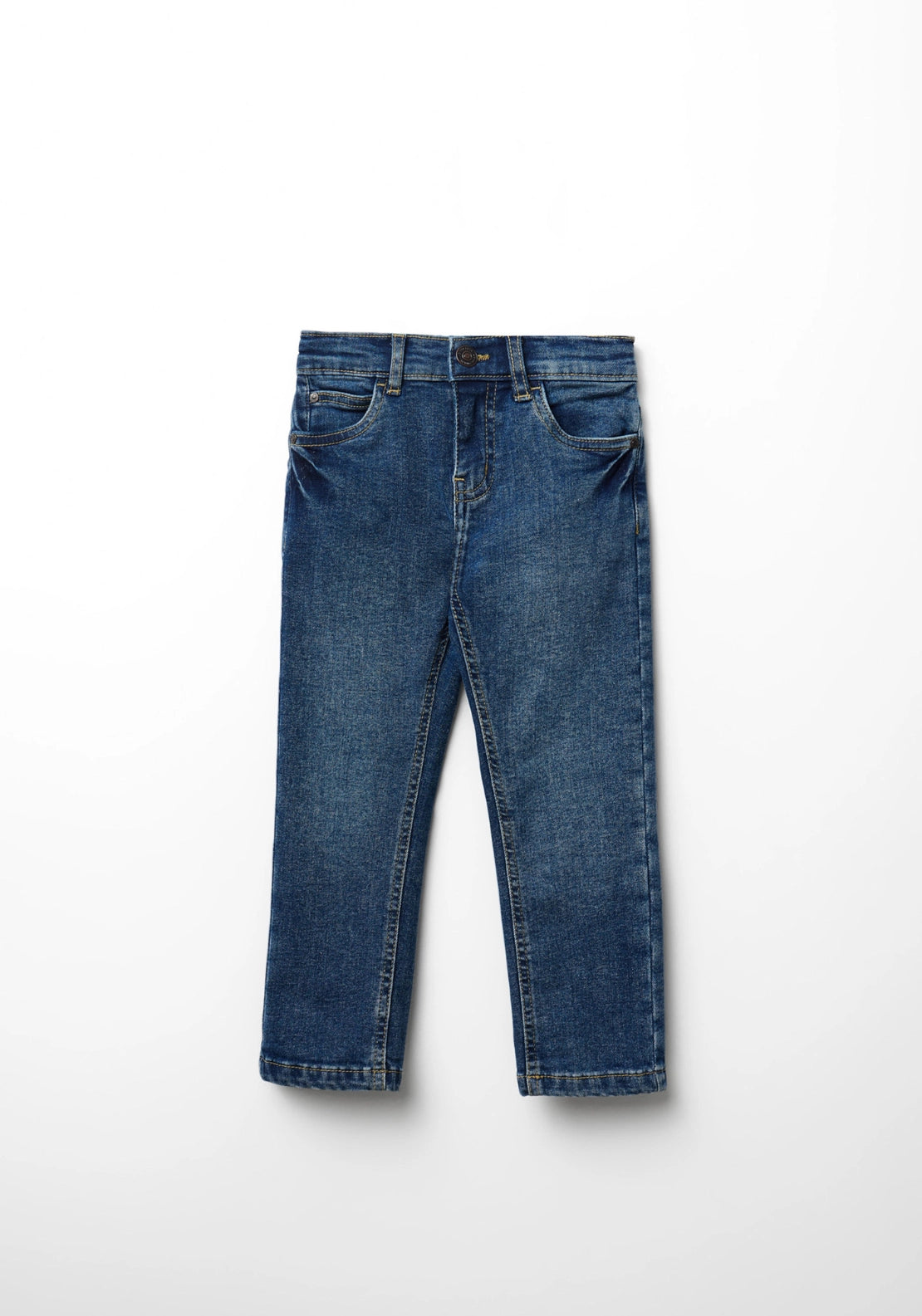 Classic Five-Pocket Denim Jeans - Denim Medium Blue