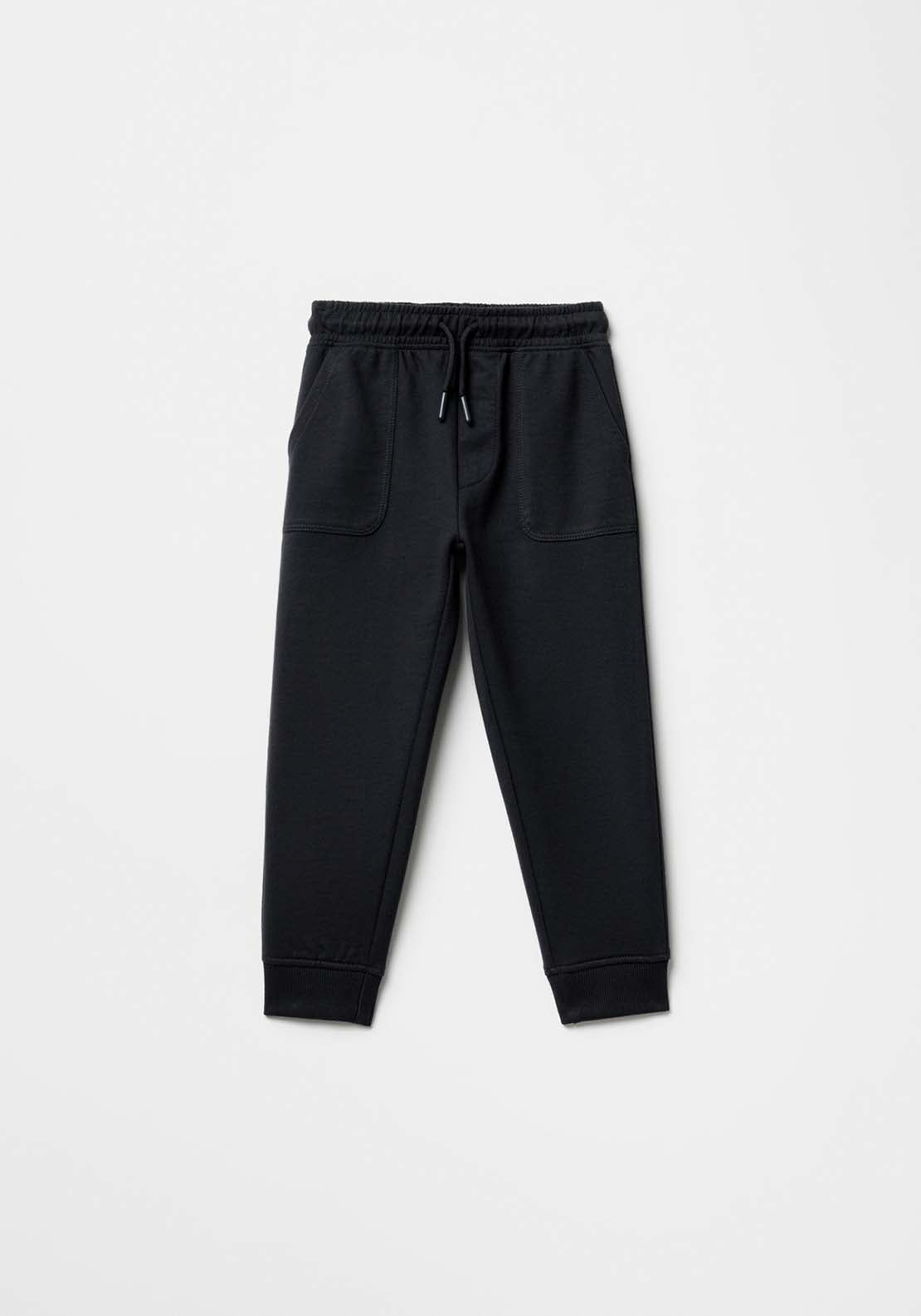 Sfera Pockets terry trousers - Black 1 Shaws Department Stores