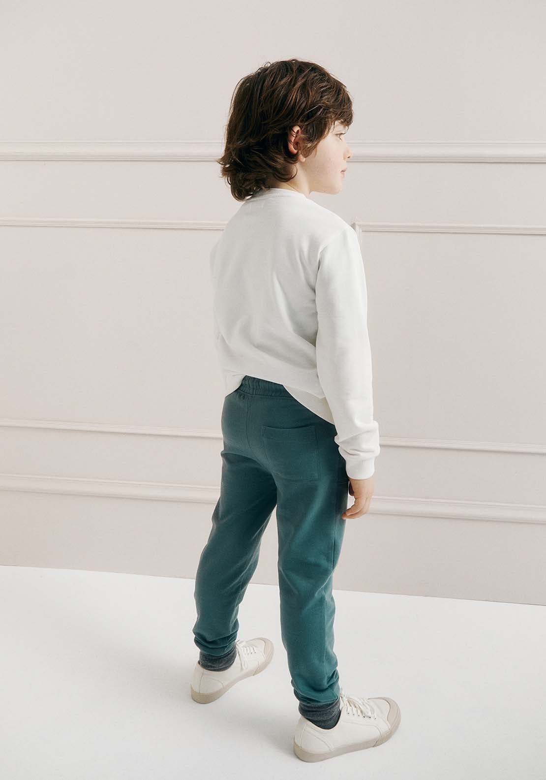 Sfera Pockets terry trousers - Green 3 Shaws Department Stores