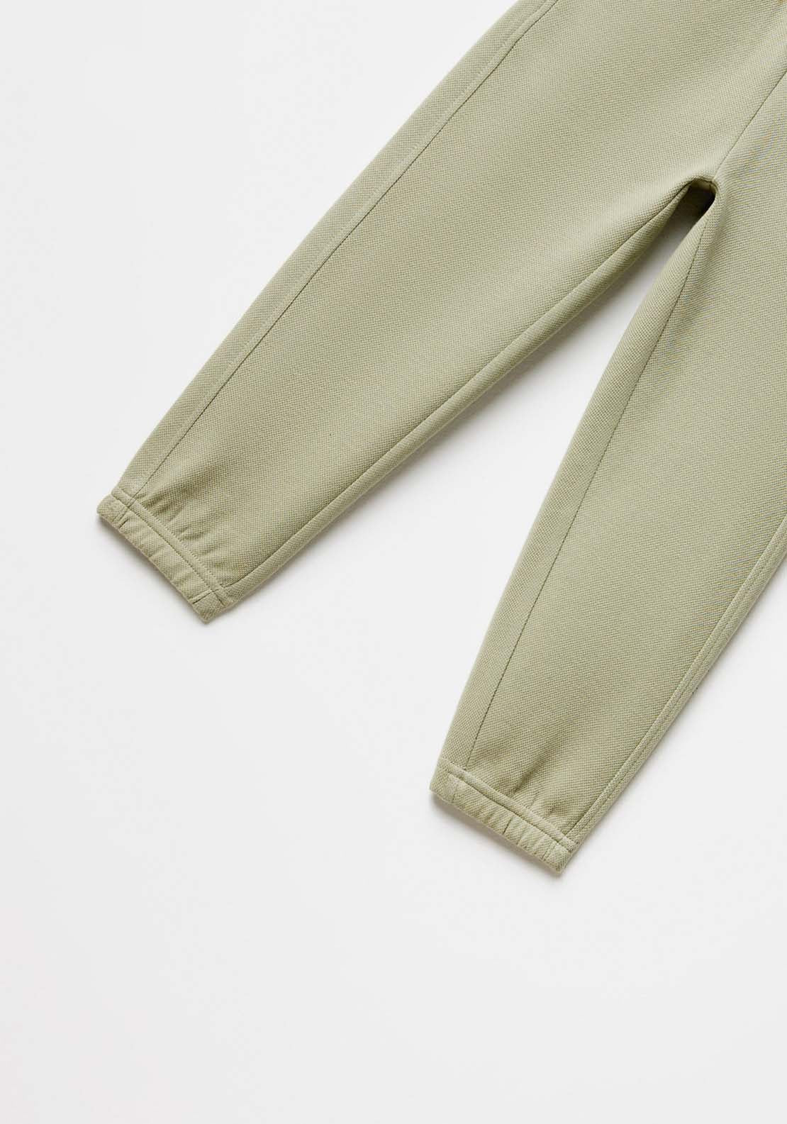 Sfera Basic piqué trousers - Green 2 Shaws Department Stores
