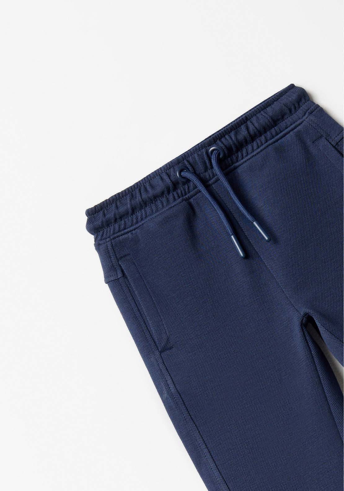Sfera Basic piqué trousers - Navy 4 Shaws Department Stores
