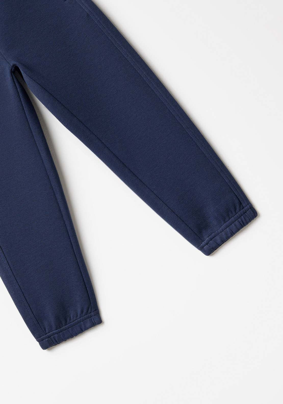 Sfera Basic piqué trousers - Navy 3 Shaws Department Stores