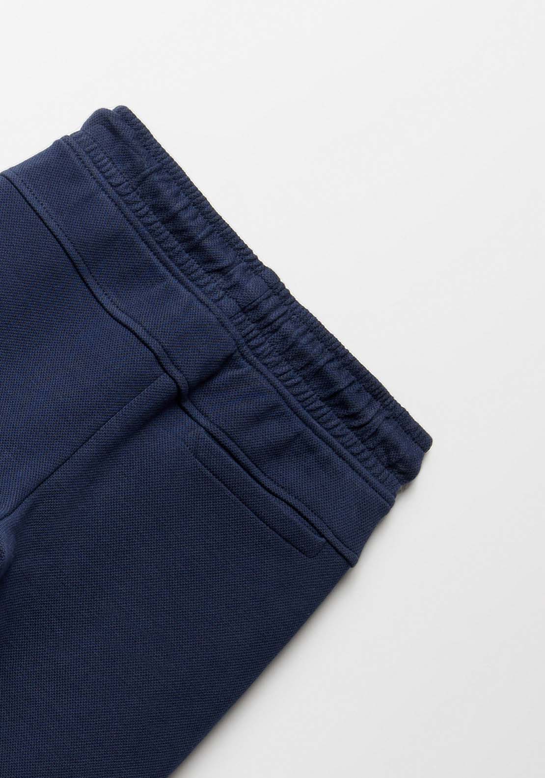 Sfera Basic piqué trousers - Navy 2 Shaws Department Stores
