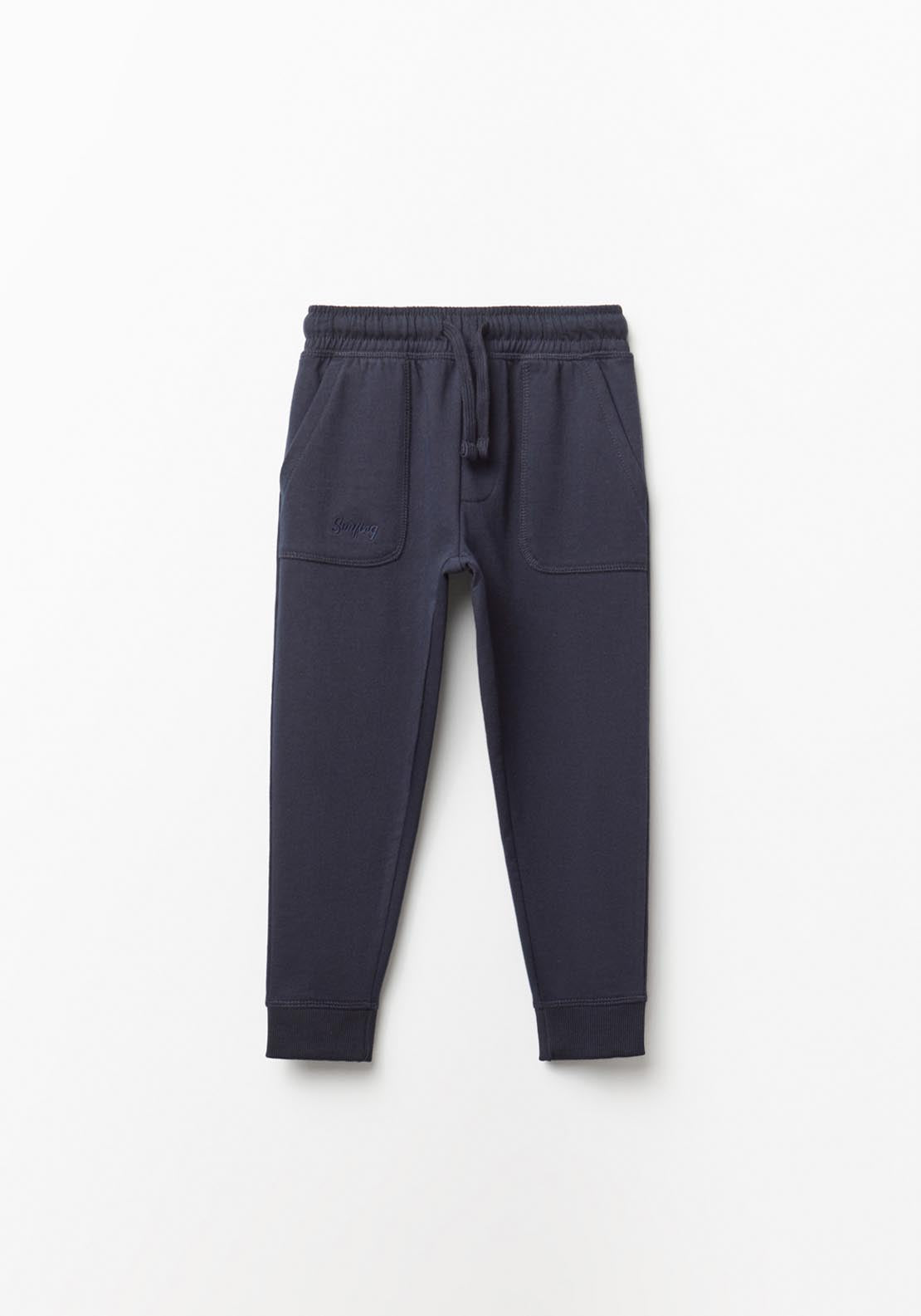 Terry Joggers With Pockets - Blue