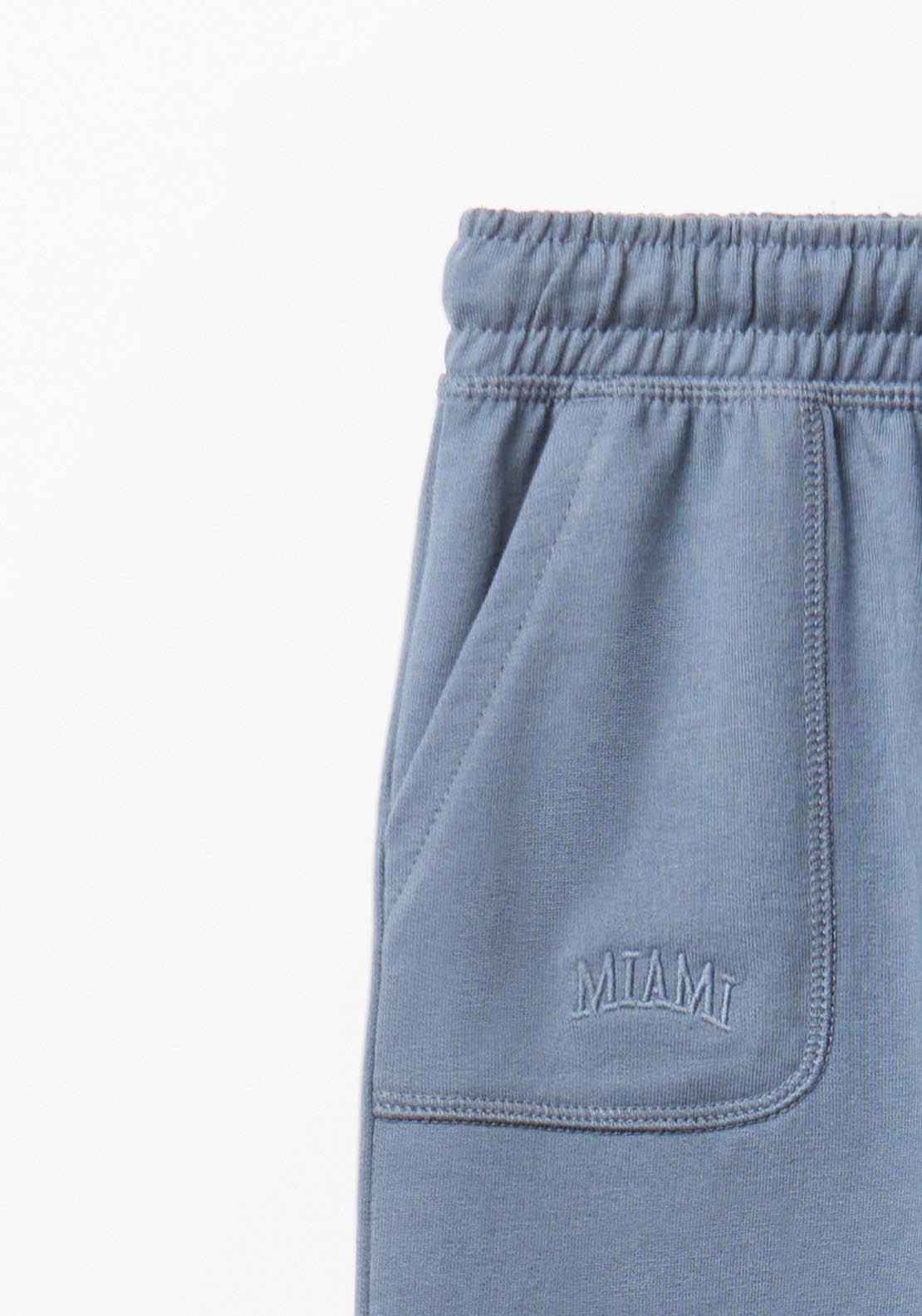 Sfera Terry Elastic Waistband Joggers - Blue 3 Shaws Department Stores