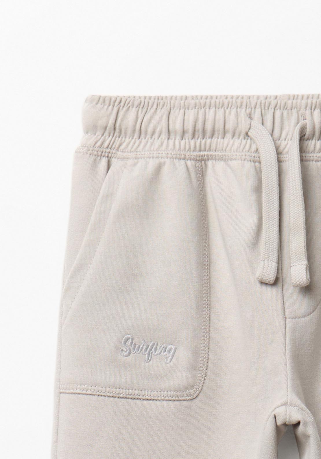 Terry Joggers With Pockets - White Ice