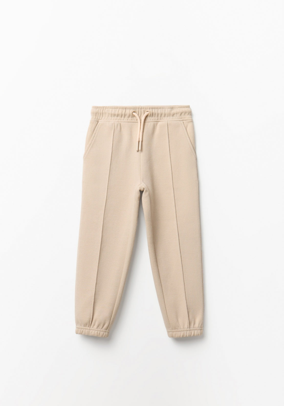 Basic Piqué Trousers - Cream