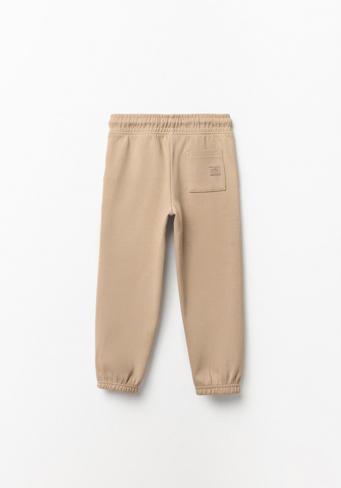 Basic Piqué Jogger Trousers - Beige