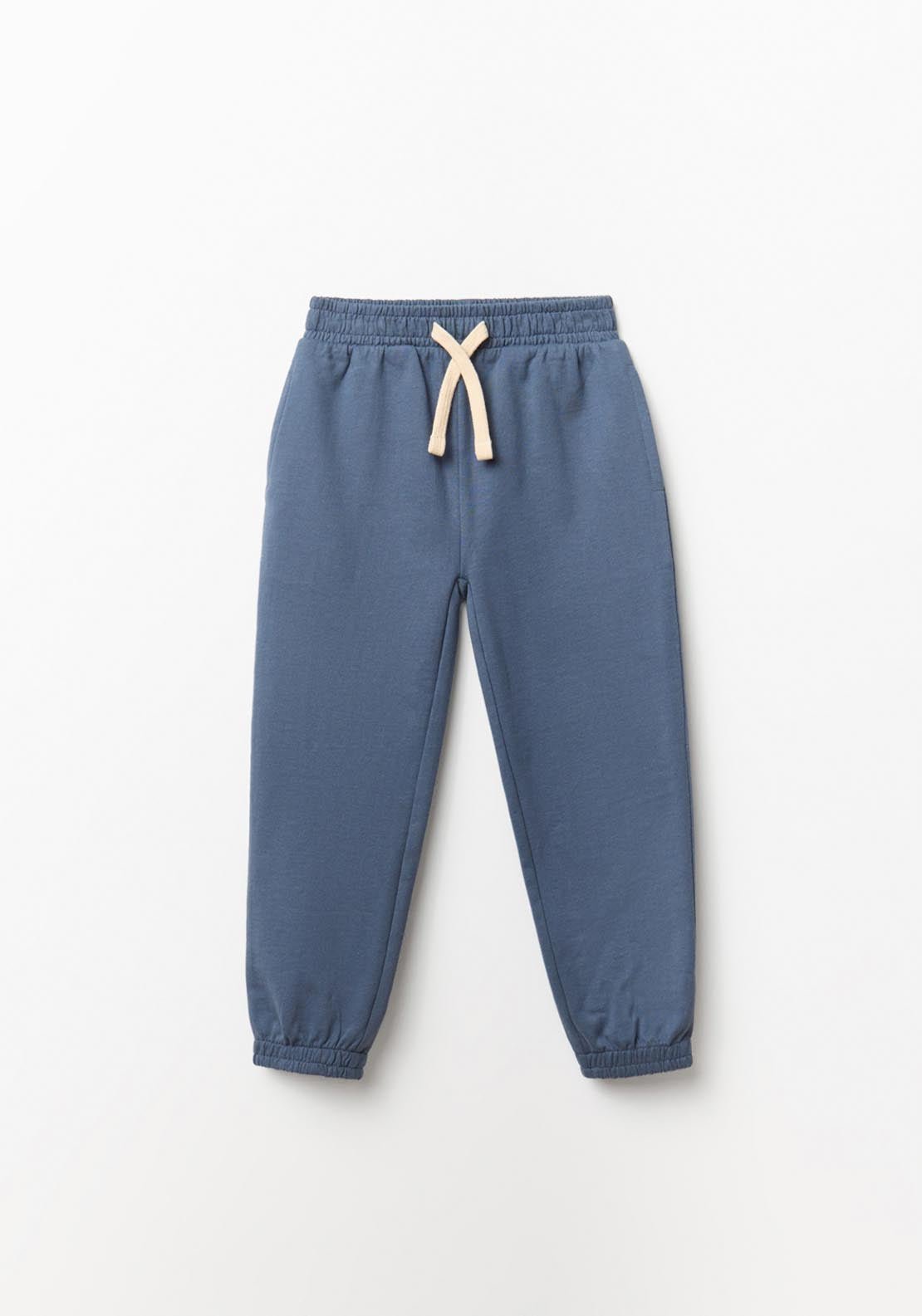 Basic Terry Plush Joggers - Blue