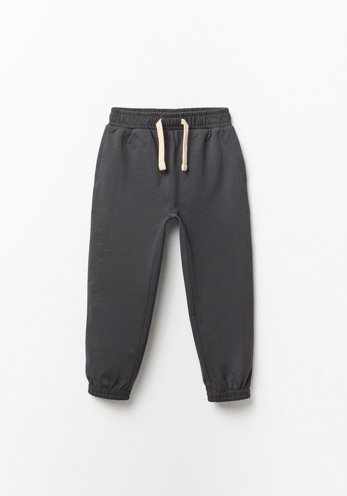 Basic Terry Plush Joggers - Black