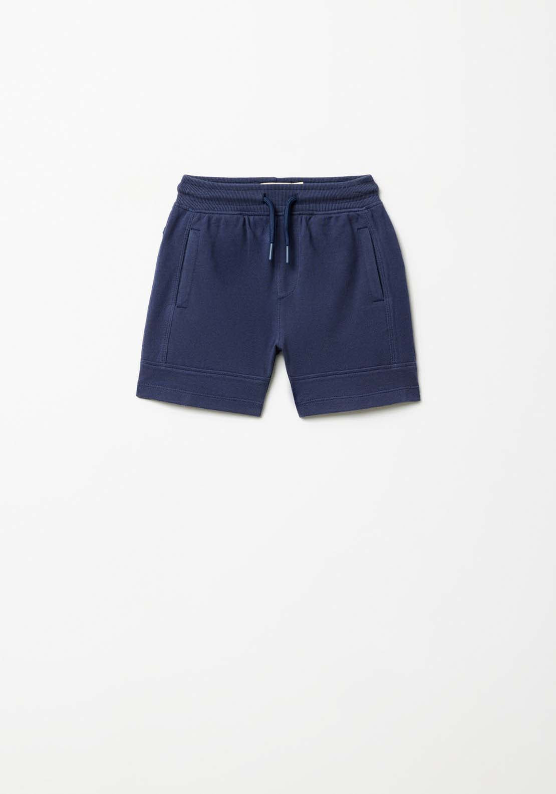 Basic Piqué Shorts - Blue