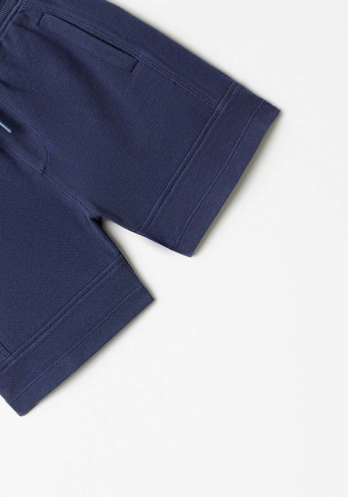 Basic Piqué Shorts - Blue