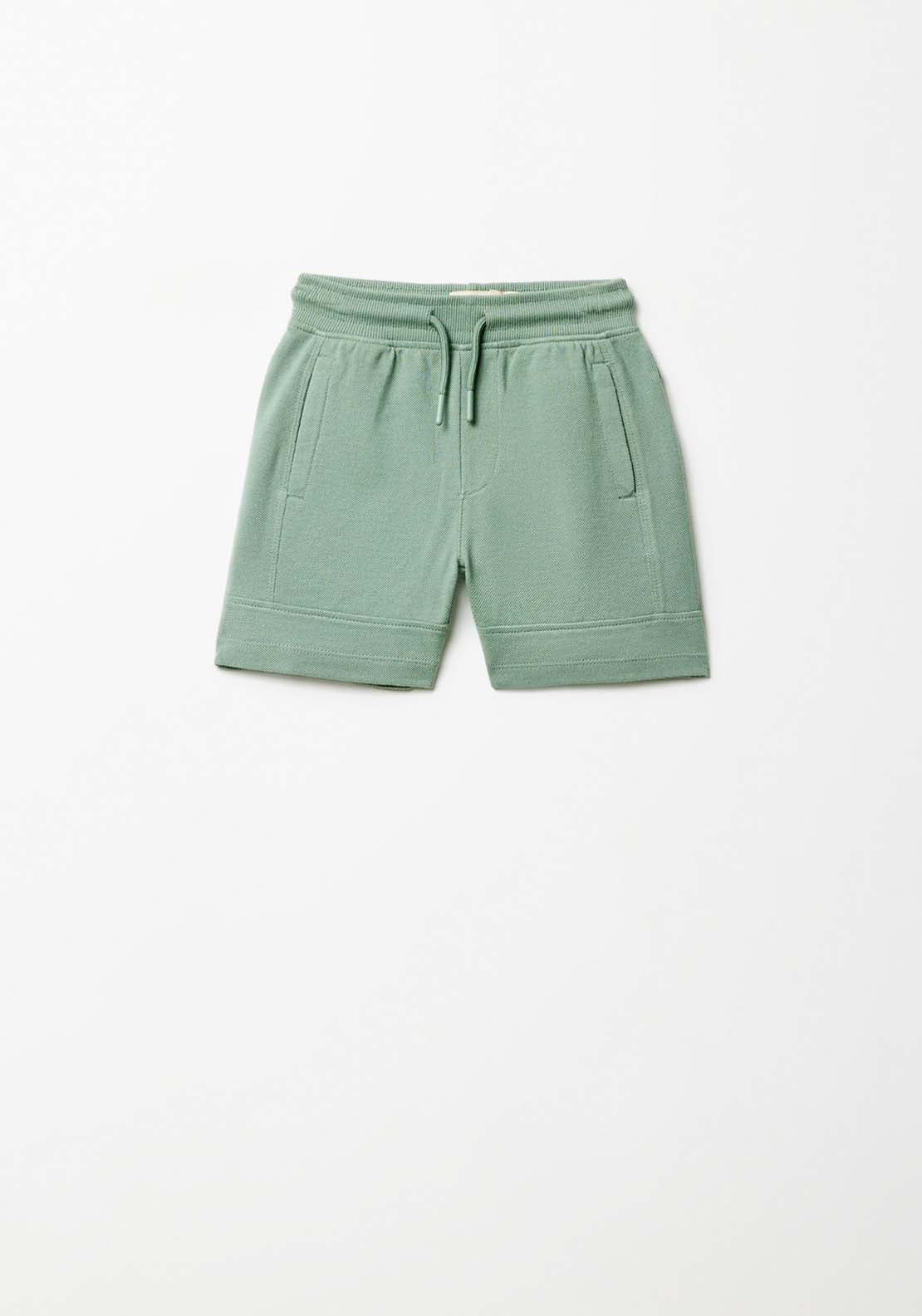 Basic Piqué Shorts - Green