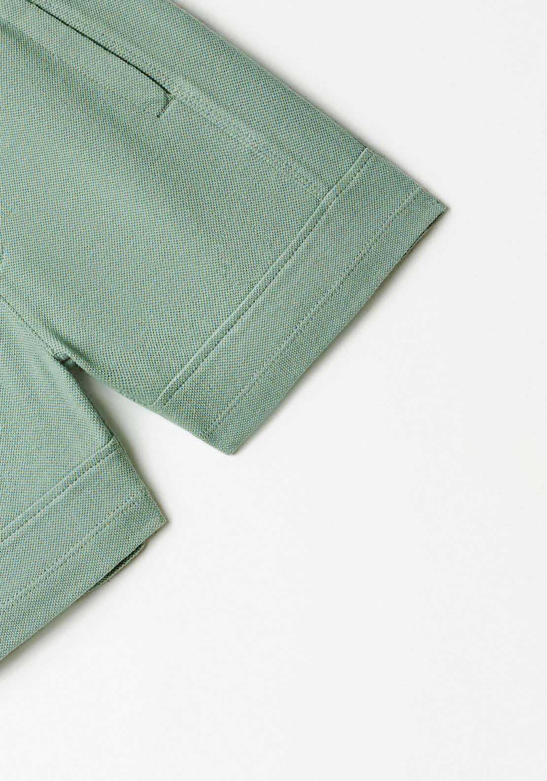 Basic Piqué Shorts - Green
